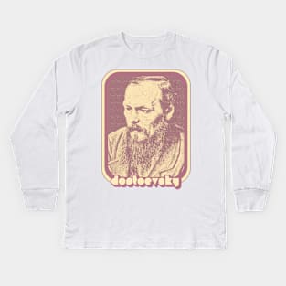 Fyodor Dostoevsky / Retro Aesthetic Fan Art Kids Long Sleeve T-Shirt